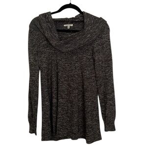 Max Studio gray marbled scarf collar sweater